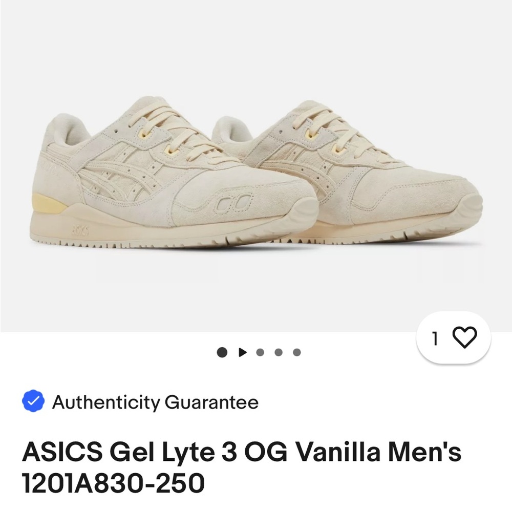 ASICS Gel lyte OG vanilla